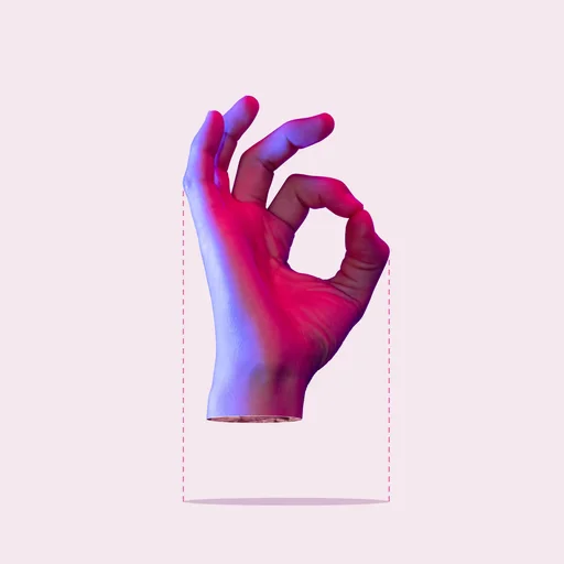 3d visual of a hands giving the okay symbol.