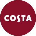 Costa logo icon in a red circle.