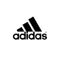 Adidas logo icon in a white circle.